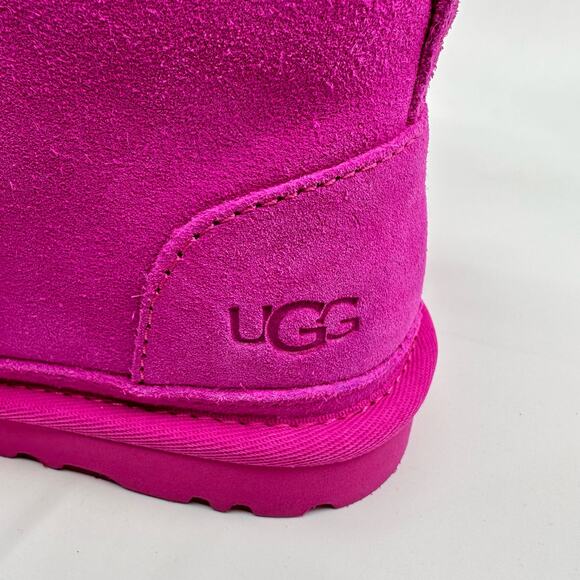 UGG Neumel Womens Classic Chukka Suede Snow Ankle Boots SZ 6 Rose Pink Sheepskin - Picture 4 of 8